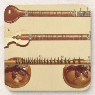 Two sitars and a rudra vina, Indian, from 'Musical Coaster