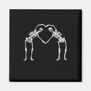 Two Skeleton Hearts Hands Classic Magnet