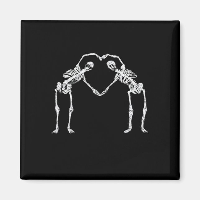 Two Skeleton Hearts Hands Classic Magnet (Front)