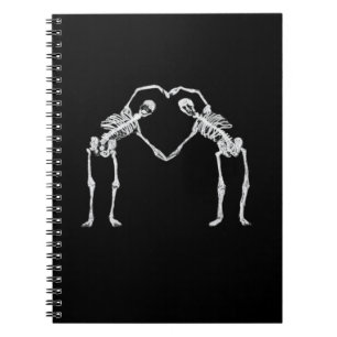 Two Skeleton Hearts Hands Classic Notebook