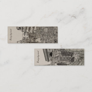 two sketch for vintage France and Italy , bookmark Mini Business Card