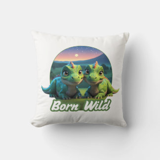 Two small diners - Born Wild Cushion