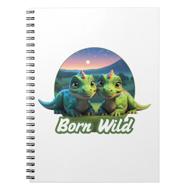 Two small diners - Born Wild Notebook (Front)