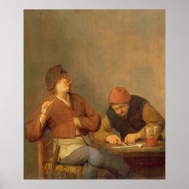 Two Smokers in an Interior, 1643 Poster (Front)