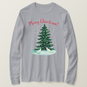 Two snowhares and a christmas tree T-Shirt