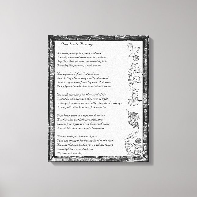 Two Souls Passing Canvas Print (Front)
