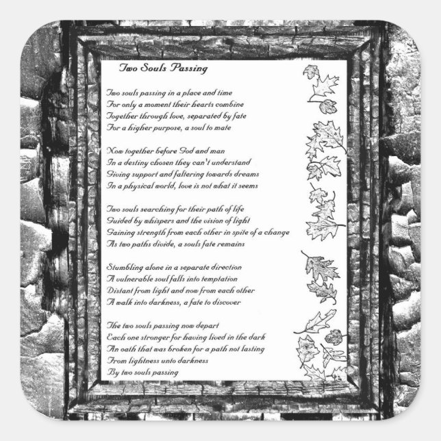 Two Souls Passing Square Sticker (Front)