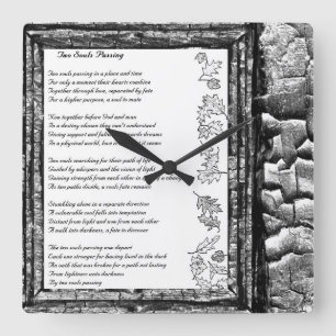 Two Souls Passing Square Wall Clock