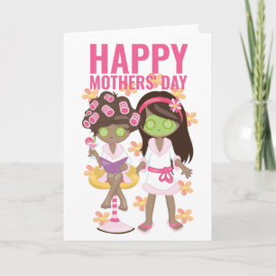 Two Spa Day Moms Happy Gay Mothers Day Card