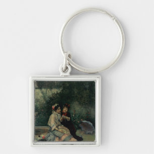 Two Spanish Women Key Ring