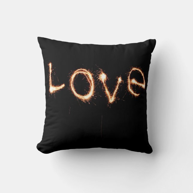 Two Sparkler Hearts Cushion (Front)