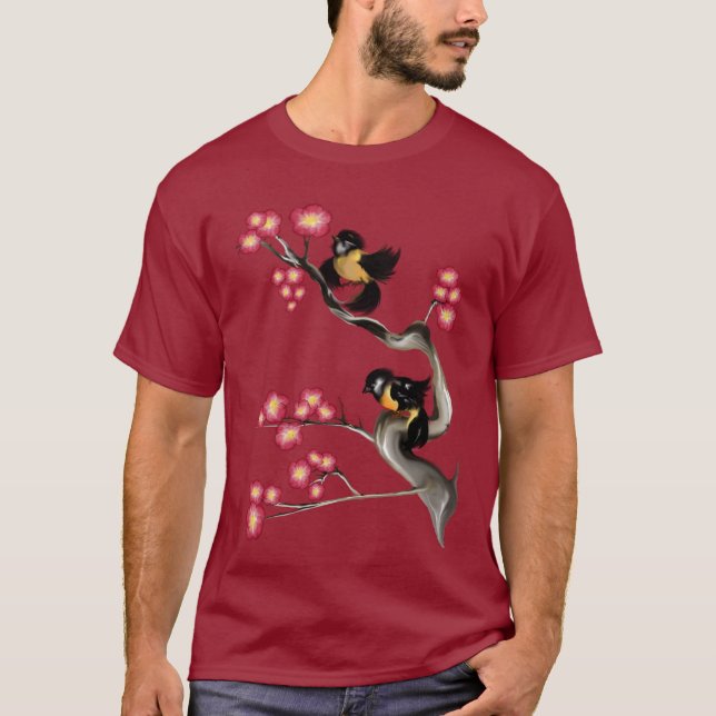 Two Sparrows On A Branch Shirt (Front)