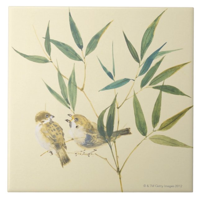 Two Sparrows Tile (Front)