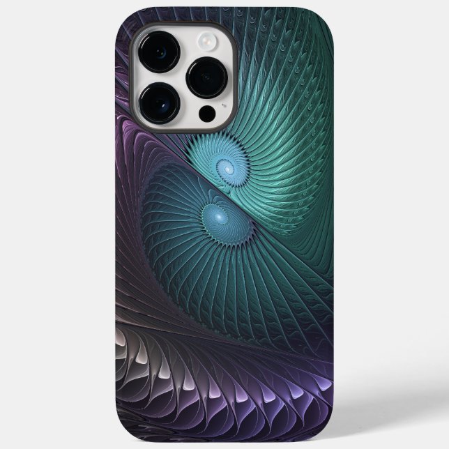 Two Spirals Colourful Modern Abstract Fractal Art Case-Mate iPhone Case (Back)
