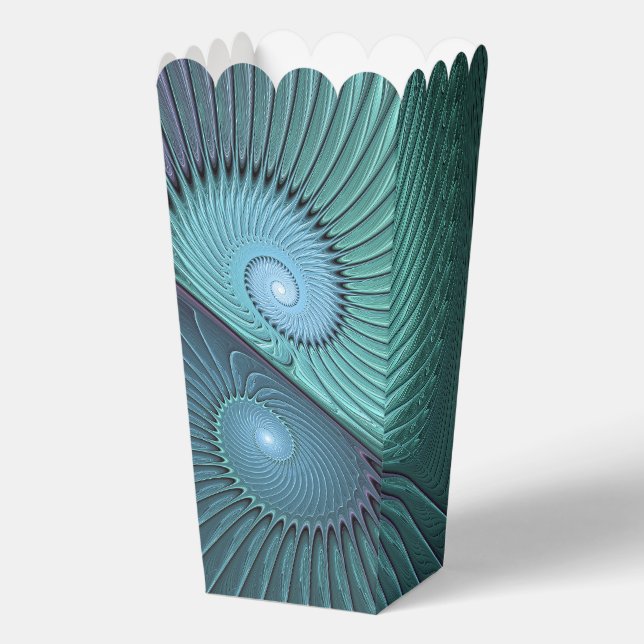Two Spirals Colourful Modern Abstract Fractal Art Favour Box (Front)