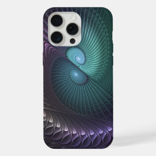 Two Spirals Colourful Modern Abstract Fractal Art iPhone 15 Pro Max Case