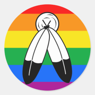 Two-Spirit LGBTQ+ Pride Flag Classic Round Sticker