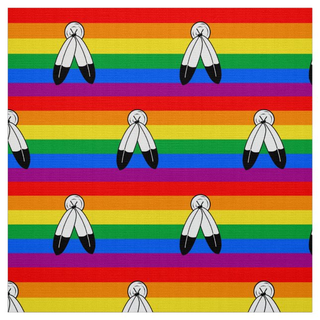 Two-Spirit LGBTQ+ Pride Flag Fabric (Swatch)