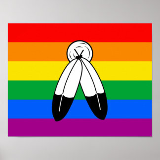 Two-Spirit LGBTQ+ Pride Flag Poster