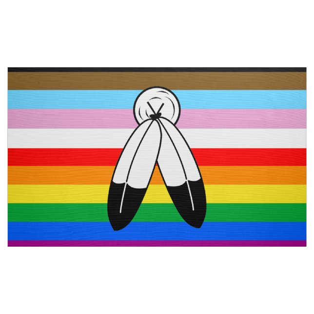 Two-Spirit LGBTQ+ Progress Pride Flag Fabric (Yard)