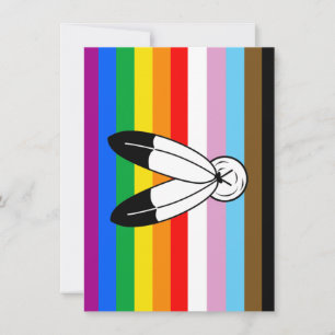 Two-Spirit LGBTQ+ Progress Pride Flag Holiday Card