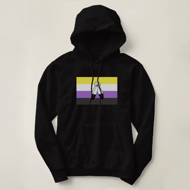 Two-Spirit Nonbinary Pride Flag Hoodie (Design Front)