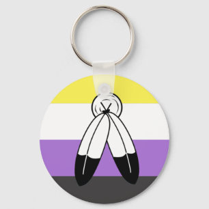 Two-Spirit Nonbinary Pride Flag Key Ring