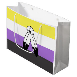 Two-Spirit Nonbinary Pride Flag Large Gift Bag