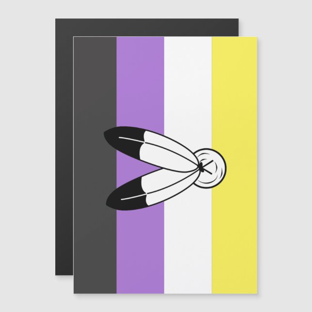 Two-Spirit Nonbinary Pride Flag Magnetic Invitation (Front/Back)