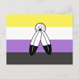 Two-Spirit Nonbinary Pride Flag Postcard