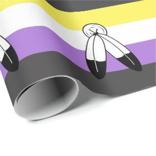 Two-Spirit Nonbinary Pride Flag Wrapping Paper