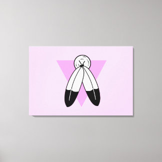 Two-Spirit Pink Triangle Flag Canvas Print