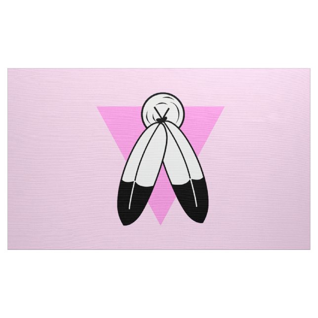 Two-Spirit Pink Triangle Flag Fabric (Yard)