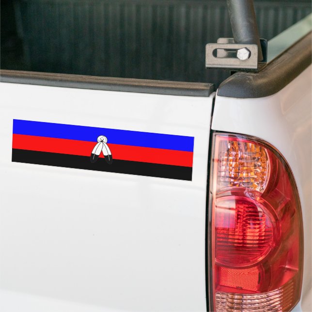 Two-Spirit Polyamory Pride Flag Stripes Bumper Sticker (On Truck)
