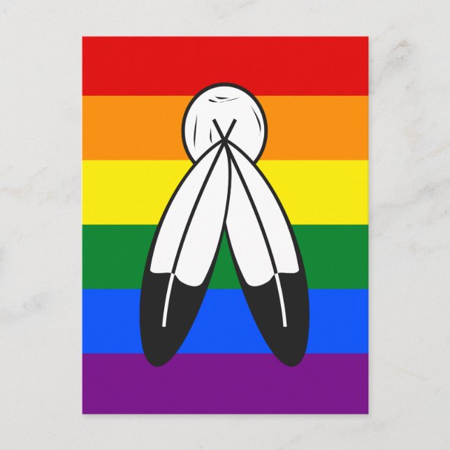 two-Spirit Pride Flag Postcard (Front)