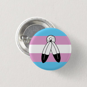 Two-Spirit Trans Pride Flag 3 Cm Round Badge