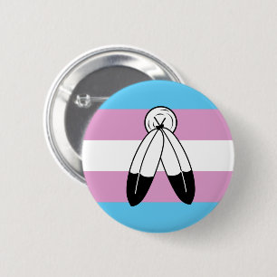 Two-Spirit Trans Pride Flag 6 Cm Round Badge