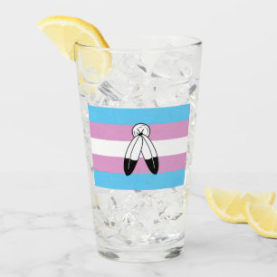 Two-Spirit Trans Pride Flag Glass