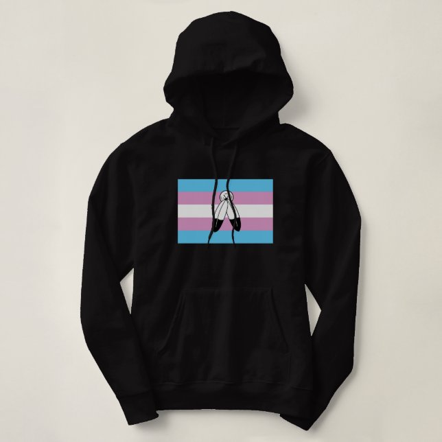Two-Spirit Trans Pride Flag Hoodie (Design Front)