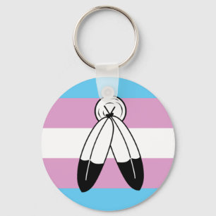 Two-Spirit Trans Pride Flag Key Ring