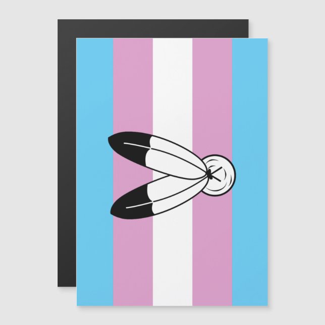 Two-Spirit Trans Pride Flag Magnetic Invitation (Front/Back)