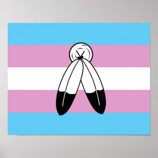 Two-Spirit Trans Pride Flag Poster