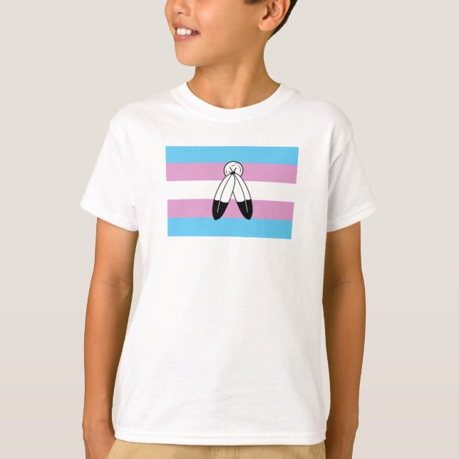Two-Spirit Trans Pride Flag T-Shirt (Front)