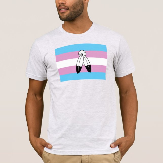 Two-Spirit Trans Pride Flag T-Shirt (Front)