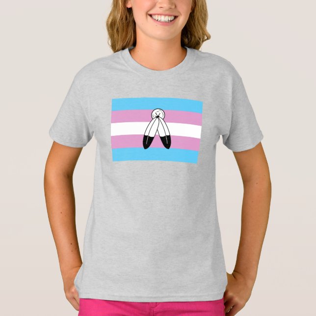 Two-Spirit Trans Pride Flag T-Shirt (Front)