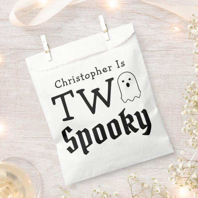 Two Spooky 2nd Birthday Favour Bags (Clipped)