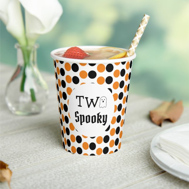 Two Spooky 2nd Birthday Paper Cups (Insitu)