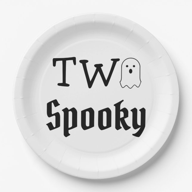 Two Spooky 2nd Birthday Paper Plate (Front)