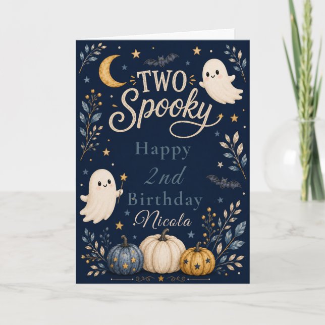 Two Spooky Birthday Card (Front)