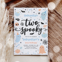 Two Spooky Cute Halloween Ghost 2nd Birthday Party